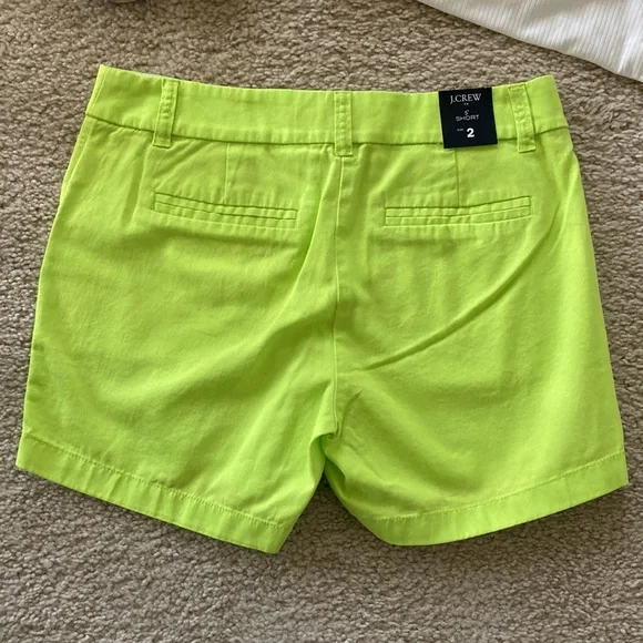 J. Crew Neon Green Chino Shorts - Picture 4 of 4